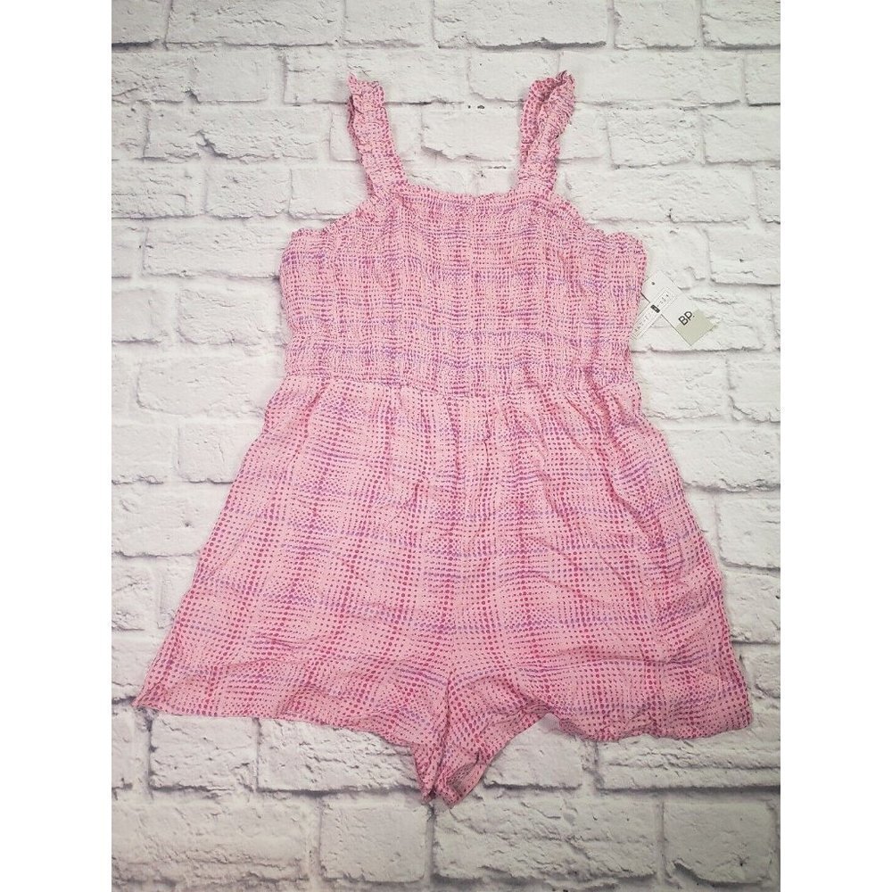 Nordstrom BP Womens Size Medium Pink Blue Polka-Dot Romper